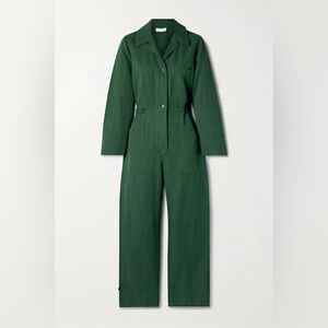 Apiece Apart Forest Green Jumpsuit sz 6 Netaporter Button up